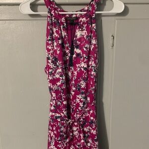 Banana Republic Fuchsia Multicolor Printed Sleeveless Dress